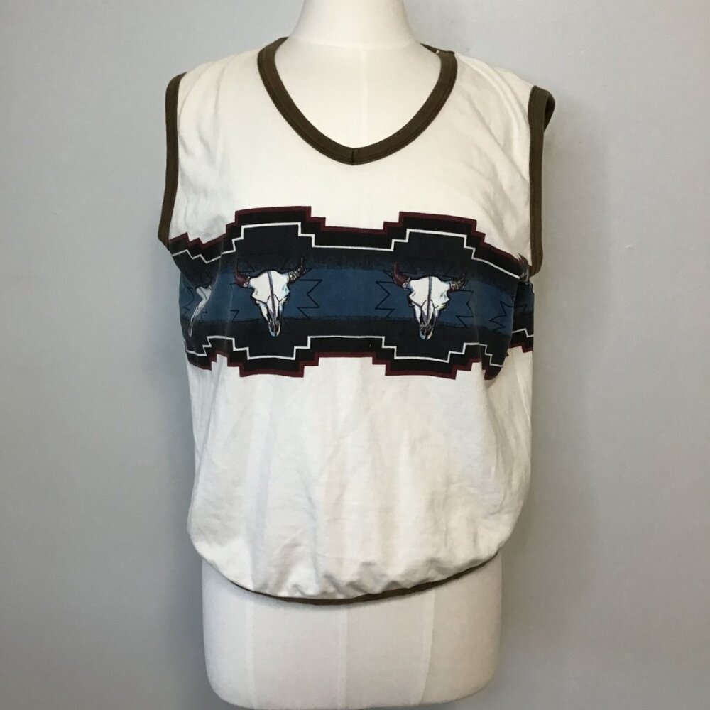 Cumberland Outfitters Western Graphic Sleeveless Top Size XL